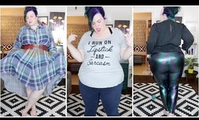 PLUS SIZE HAUL: HOLOGRAPHIC LEGGINGS : TORRID, FOREVER 21 PLUS & ESHAKTI