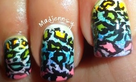 Rainbow Leopard Nails! / Uñas de leopardo