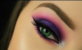 How To: Make Green Eyes Pop! | Purple Smokey Eye