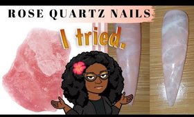 I TRIED the Rose Quartz Nail Tutorial TWICE | PsychDesignTV