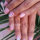 Nude Nails/Pink Nails/Flower/Nails/Nail Art