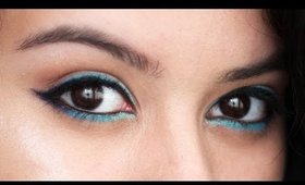 Music Festival Look | Ombre Blue Winged Eyeliner