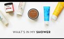 What's in my Shower | Acure, Briogeo, Organic Bath Co., & Deep Steep