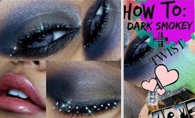 HOW TO: GRAY/GREY AND BLACK SMOKEY EYE TUTORIAL | nunubabylove