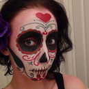 My face chart for my sugar skull look... This was definitely a look ...