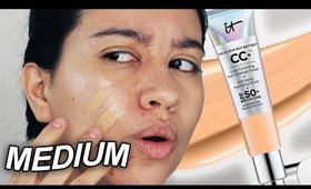 IT COSMETICS CC FULL COVERAGE CREAM WEAR TEST (Medium) 12 Days of Foundation, Day 5