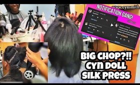 Silk Press on DAMAGED natural hair. Big Chop!!?? Cyn Doll