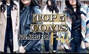 Top 5 Fall Coats + Jackets: Affordable