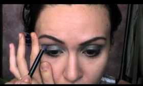 Makeup blu e bronzo....