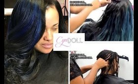 How to: Full sew in weave with leave out!!! Blueee hair🙌🏾🙌🏾🙌🏾