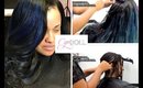 How to: Full sew in weave with leave out!!! Blueee hair🙌🏾🙌🏾🙌🏾