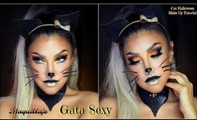 🎃Maquillaje de  GATA /🐱SEXY CAT Halloween makeup tutorial  | auroramakeup