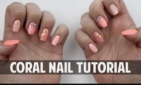 CORAL NAIL TUTORIAL - Hard Gel Nail Tutorial