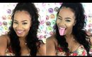 Half Up Half Down Hair Tutorial with WIg (Curly Hair Hairstyle) 10 Minute Sew In!