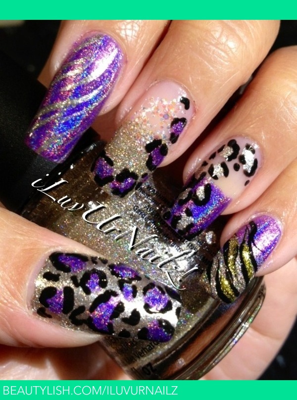 Leopard print store nail design