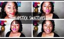 Lipstick swatches on brown skin / Dark skin   Spring 2015