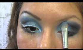 Makeup Tutorial: Blue Dramitc Eyes With Red Lips