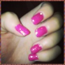 Pink glittery girly nails 