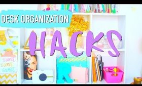 5 BEST Desk ORGANIZATION HACKS | Paris & Roxy