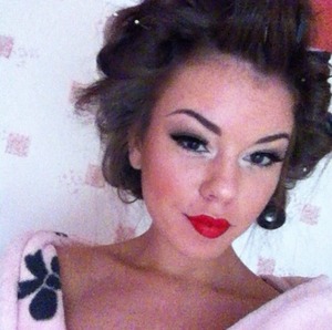 my first attempt at pin up makeup, I am not a professional just having fun with makeup :)