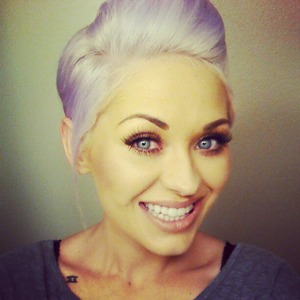 mascara, bb creme & of course lavender hair. 