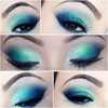 Blue and Green Spring Makeup