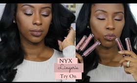 New NYX Lingerie Liquid Lipsticks|Review&Try On|