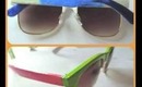 DIY color block/ombre gradient effect sunglasses/shades/sunnies using nail polish for summer!