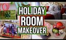 HOLIDAY ROOM MAKEOVER 2017! Easy DIY Holiday Room Decor
