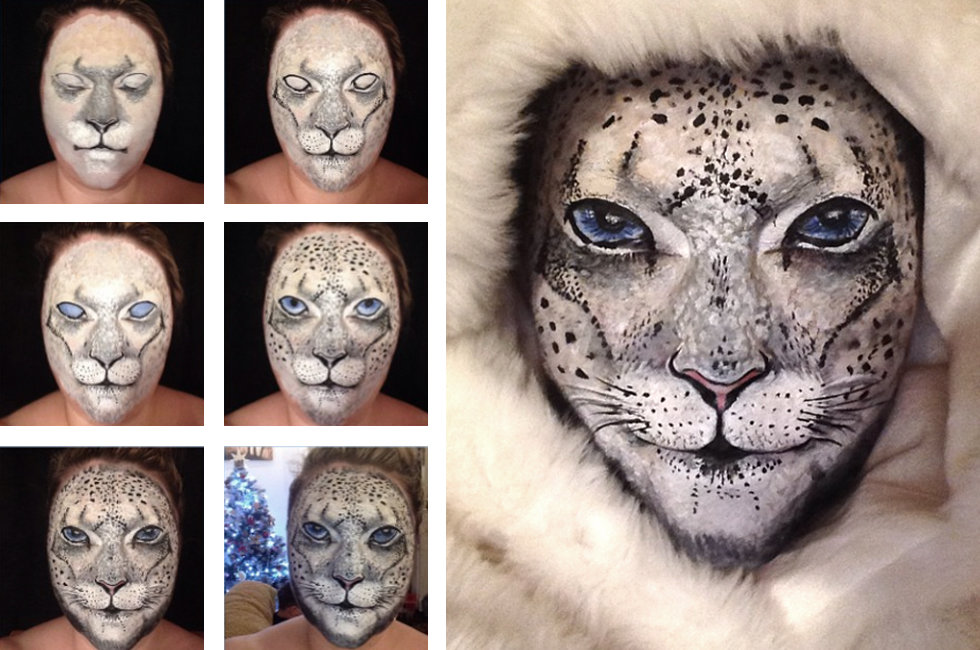 snow leopard face makeup