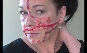 Patched Up Face Make Up Tutorial - Halloween 2015