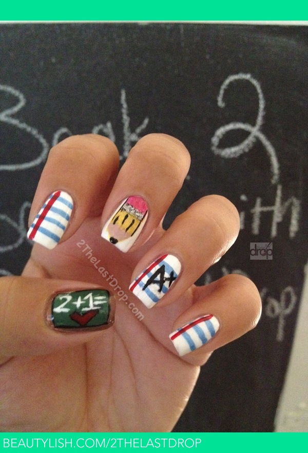 10 Back-to-School Nail Designs That Are All About School Spirit. New mani,  who dis? | Back to school nails, Girls nail designs, School nails