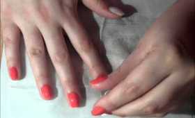 Nail Tutorial: Coral & Gold Crackle
