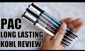 *NEW* PAC Long Lasting Kohl REVIEW & SWATCHES | All Shades | Stacey Castanha