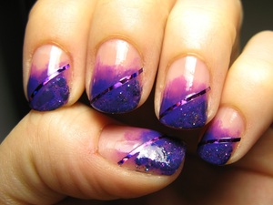 This is another attempt to gradient nail...not exactly what I had in mind... 