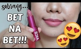 VICE COSMETICS BET NA BET MATTE LIPSTICK FIRST IMPRESSION REVIEW