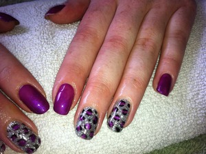 #purple #leopard #glitter #bling