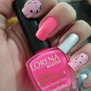 Pink&silver nails