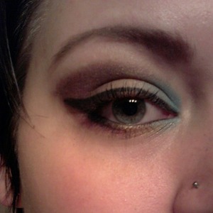 Used a teal, gold, and deep purple