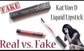 Real vs. Fake: Kat Von D Everlasting Liquid Lipstick