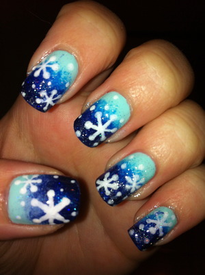 Starry night snowflakes