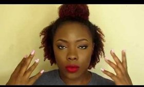 Top Knot Bun on SHORT/MEDIUM  NATURAL HAIR│Tamekans