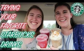 TRYING MY SUBSCRIBERS FAVORITE STARBUCKS DRINKS | Part 1