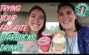 TRYING MY SUBSCRIBERS FAVORITE STARBUCKS DRINKS | Part 1