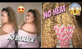 I CURLED MY HAIR WITH STRAWS AND THIS HAPPENED |  NO HEAT, NO PRODUCT! | LoveFromDanica