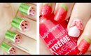 Textured Strawberry Nails! Collab with Cherry Blossom Nail Art