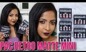 *NEW* PAC RETRO MATTE MINI KIT | Swatches & Review | ALL 5 KITS | Stacey Castanha