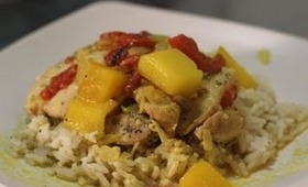 Mango Chicken with Coconut Rice