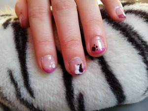 an amaeing nailart cats in love