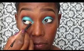 Bright ocean Blue makeup tutorial